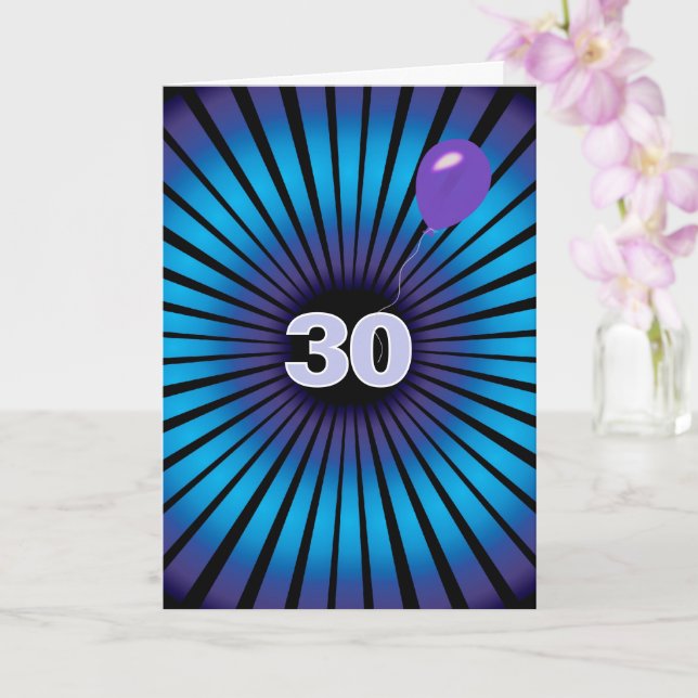 Carte Vortex Abstrait Pour 30e anniversaire (Orchidée)