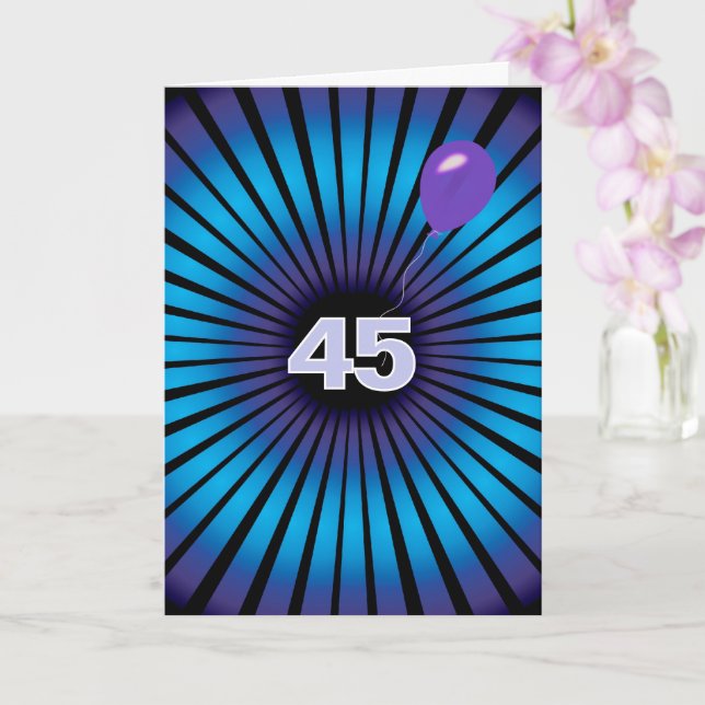 Carte Vortex Abstrait Pour 45e anniversaire (Orchidée)