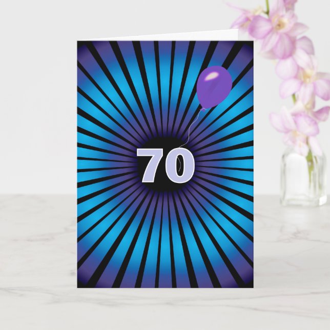 Carte Vortex Abstrait Pour 70e Anniversaire (Orchidée)