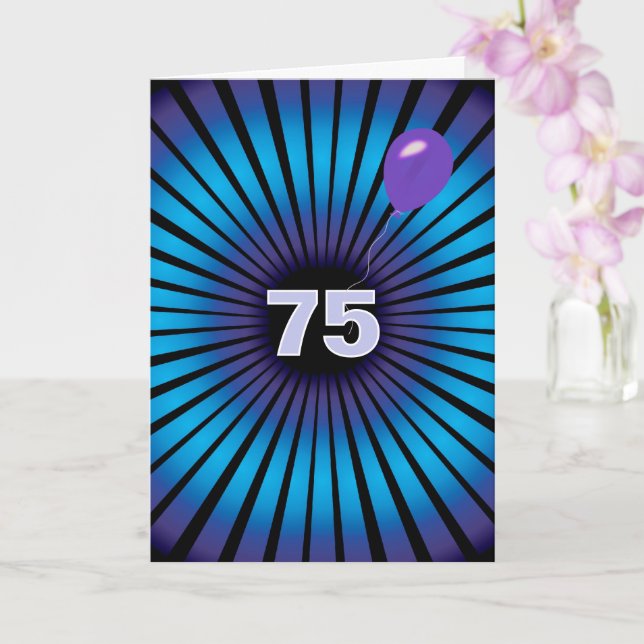 Carte Vortex Abstrait Pour 75e Anniversaire (Orchidée)