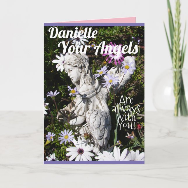 Carte Vos anges sont toujours avec vous Floral Flower (Devant)