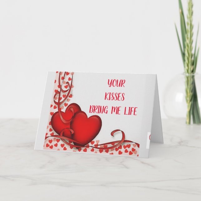 CARTE VOS KISSES M'AMÈNENT LA VIE-TU ÊTRE MA FEMME ? (Devant)