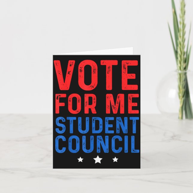 Carte Vote For Me Student Council  (Devant)
