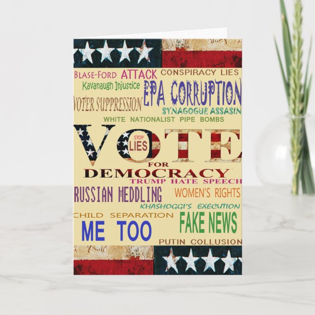 Carte Vote pour la démocratie (Devant)