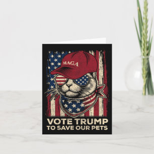 Carte Votez Trump Pour Sauver Nos Animaux 2024 American