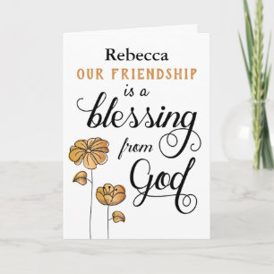 Carte Votre amitié est une bénédiction de Dieu