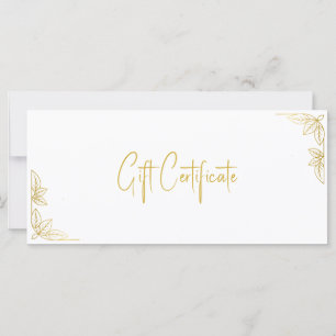 Carte Votre certificat cadeau d'entreprise personnalisé