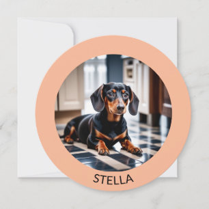 Carte Votre chien animal de compagnie photo élégante pêc