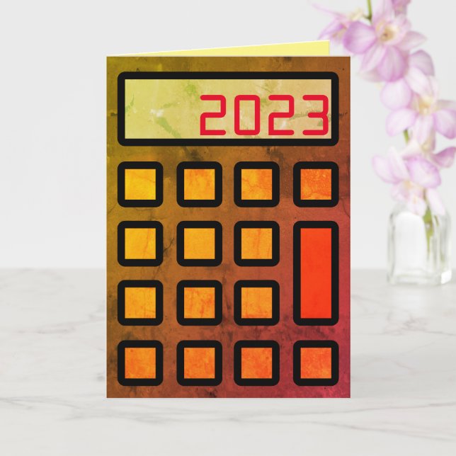 Carte "Votre comptable vous souhaite une bonne année" (Orchidée)