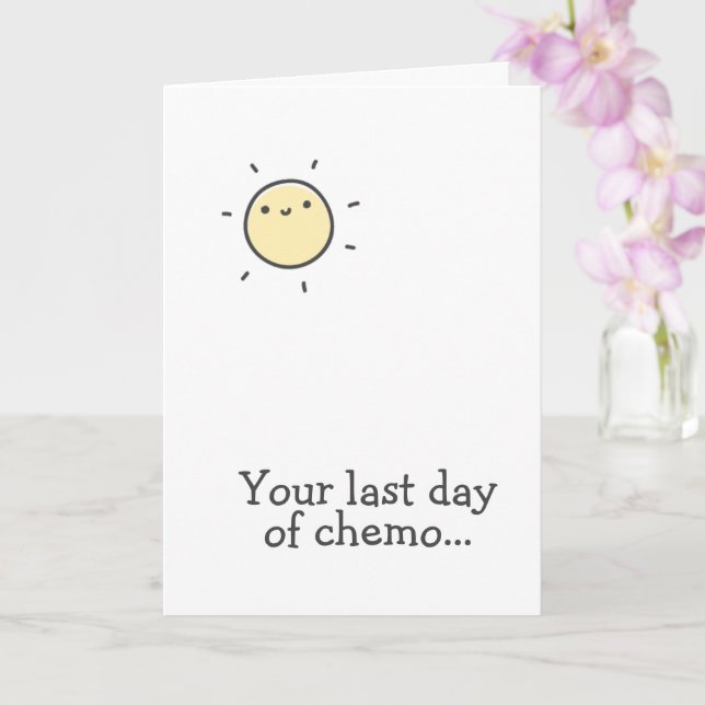 Carte Votre dernier jour de chimio... Tenez bon ! (Orchidée)