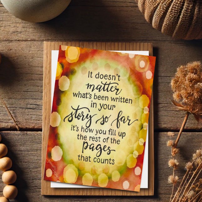 Carte Votre histoire Citation Plutôt Abstraite Graduatio (Créateur téléchargé)