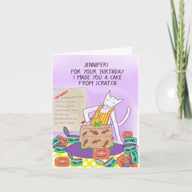Carte Votre joyeux anniversaire du chat Personnalisé (Devant)