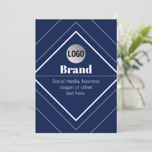 Carte Votre logo et design moderne personnalisable Ble