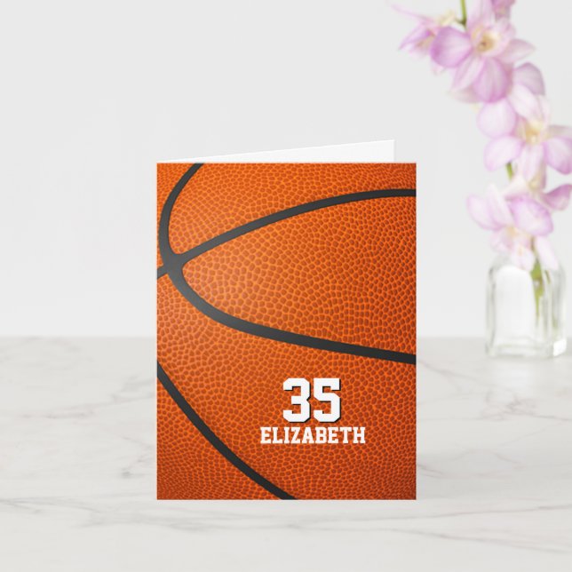 Carte votre message personnalisé accueil simple basket-b (Orchidée)