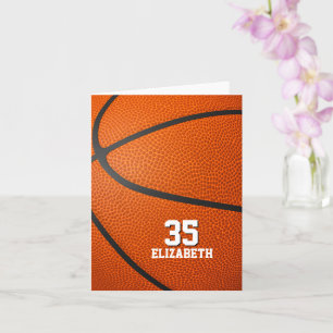 Carte votre message personnalisé accueil simple basket-b