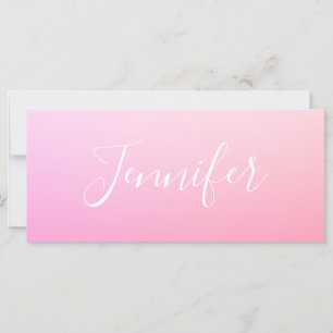 Carte Votre nom ou mot   Ombre rose