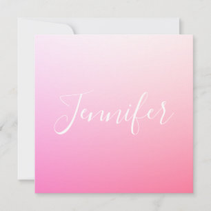 Carte Votre nom ou mot   Ombre rose