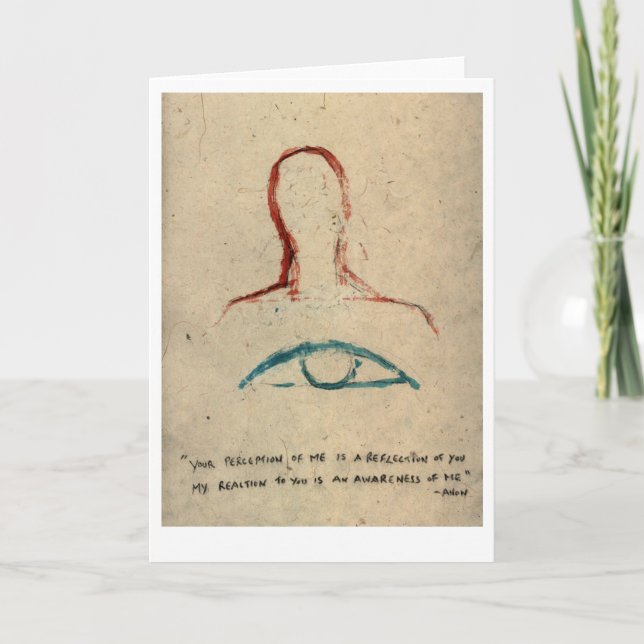 Carte Votre perception de moi est un reflet de vous. (Devant)