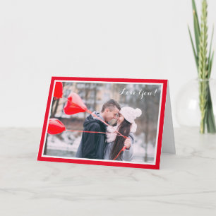 Carte Votre photo Custom Love You Valentine's Day