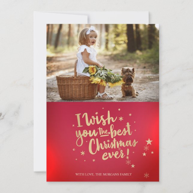 Carte Votre Photo Je Vous Souhaite Le Meilleur Noël Jama (Devant)