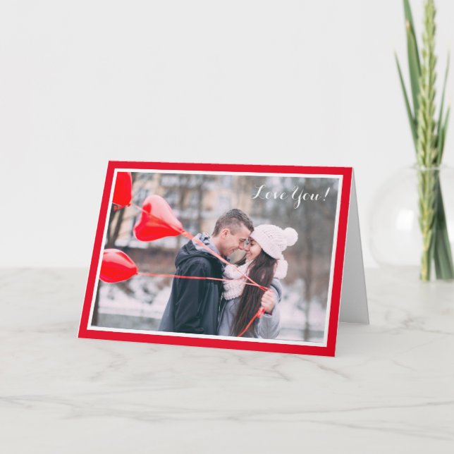 Carte Votre Photo Personnalisée Je T'aime Saint Valentin (Devant)