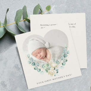 Carte Votre première photo florale Fête des Mères Appart