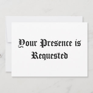 Carte Votre présence est demandée