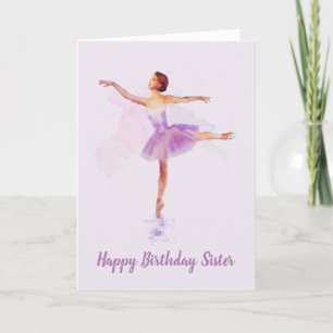 Carte Votre propre texte sur cette belle Lilac Ballerina