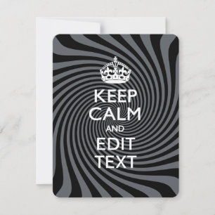 Carte Votre texte de garder le calme sur une spirale noi