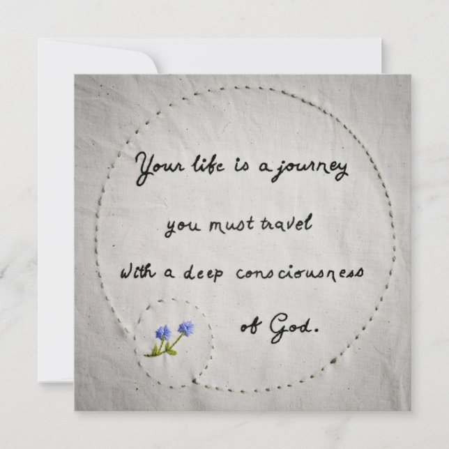 Carte Votre vie est un voyage (Devant)