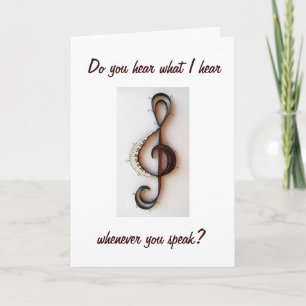 CARTE "VOTRE VOIX EST DE LA MUSIQUE À MES OREILLES"