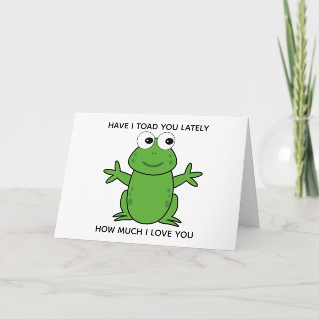 Carte Vous ai-je récemment grenouillé d'amour (Devant)
