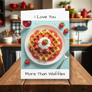 Carte Vous aimez plus que les gaufres   Joyeux anniversa