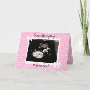Carte Vous allez être une tante Grossesse bébé annonce