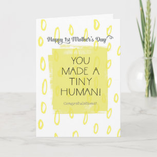 Carte Vous avez fait un humain minuscule (le ęr jour de