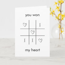Vous avez gagné mon cœur Tic-tac-toe amusant la Sa