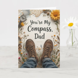 Carte Vous avez ma Randonnée papa de boussole