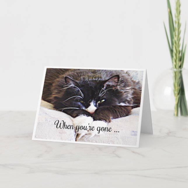 Carte Vous avez manqué "Quand vous êtes parti" Triste Hu (Devant)