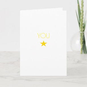 Carte Vous avez Star Minimalist Félicitations