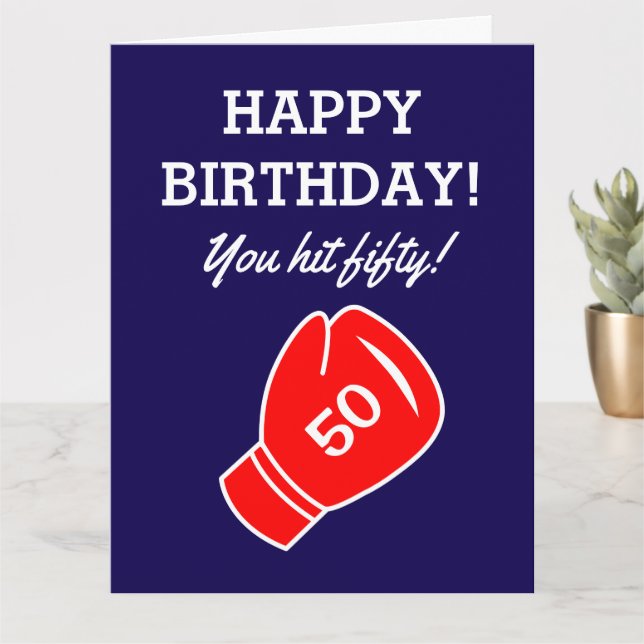 Carte Vous avez touché cinquante Fun 50th Birthday card  (Petite plante)