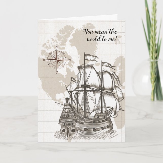 Carte Vous comptez pour moi dans la fête des pères nauti (Devant)