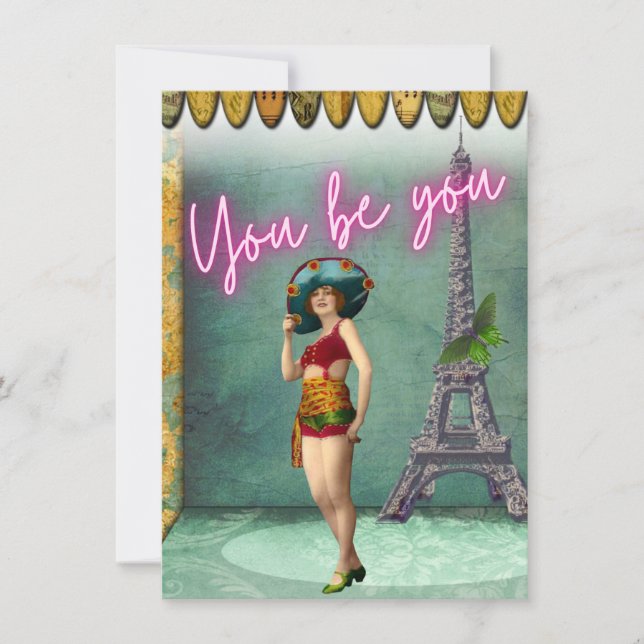 Carte Vous Devez Donner Du Pouvoir À La Pop Art Femme Vi (Devant)