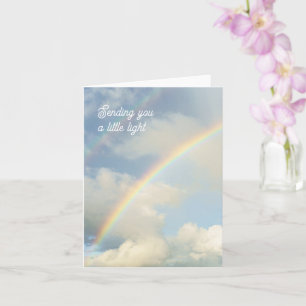 Carte Vous envoyant un petit arc-en-ciel lumineux en pen