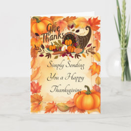 Carte Vous envoyer un Bon thanksgiving