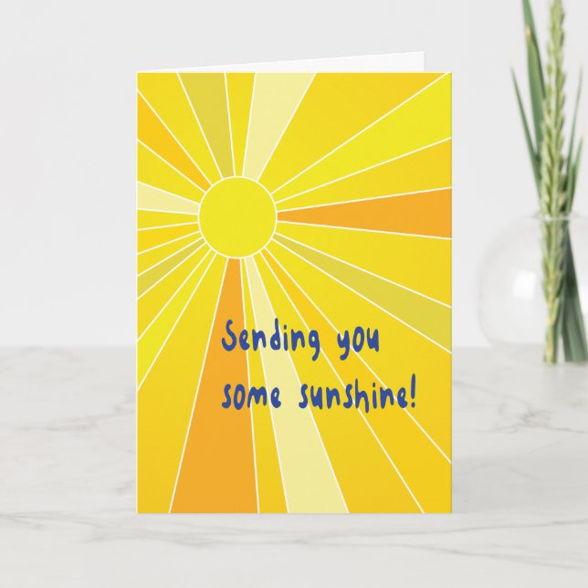 Carte Vous envoyer un peu de soleil Je pense à vous (Devant)