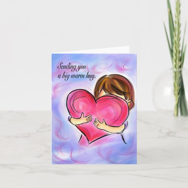Carte Vous envoyez un gros câlin. (Devant)