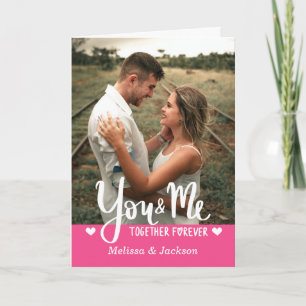 Carte Vous et moi ensemble pour toujours Photo Rose Sain