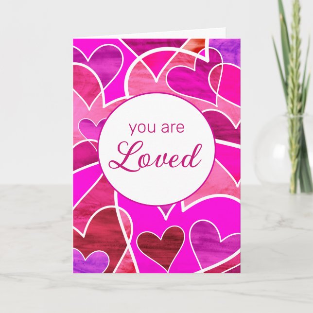 Carte Vous Êtes Aimés Joyeux Jour Des Valentines (Devant)