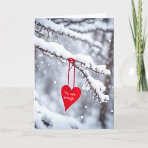 Carte Vous Êtes Assez Coeur Rouge