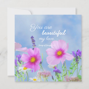 Carte Vous Êtes Belle Bible Verse Citation Fleurs Sauvag